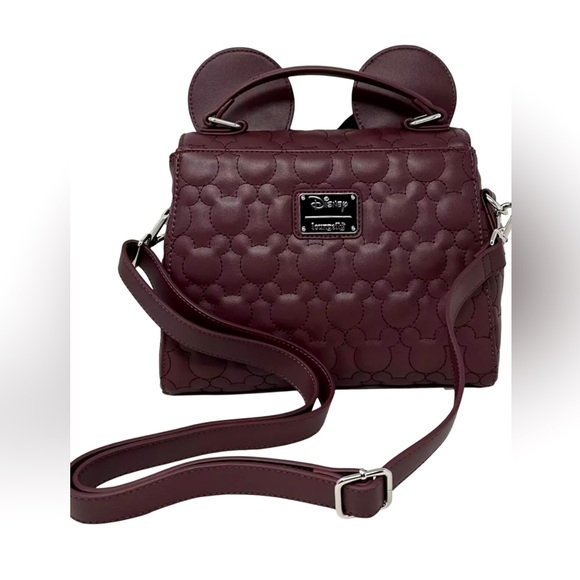 Loungefly Minnie Mouse Crossbody Satchel Quilted Bag - NWT - Picture 3 of 12